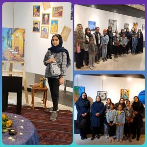 بازدید از نمایشگاه نقاشی دانش‌آموز باران به‌نژاد ۱۴۰۳